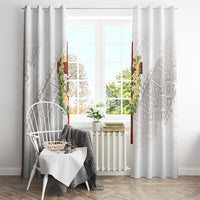 Hawaii Ka Pule a ka Haku Memorial Window Curtain Flower Lei Cross - Ivory White LT7 - Polynesian Pride