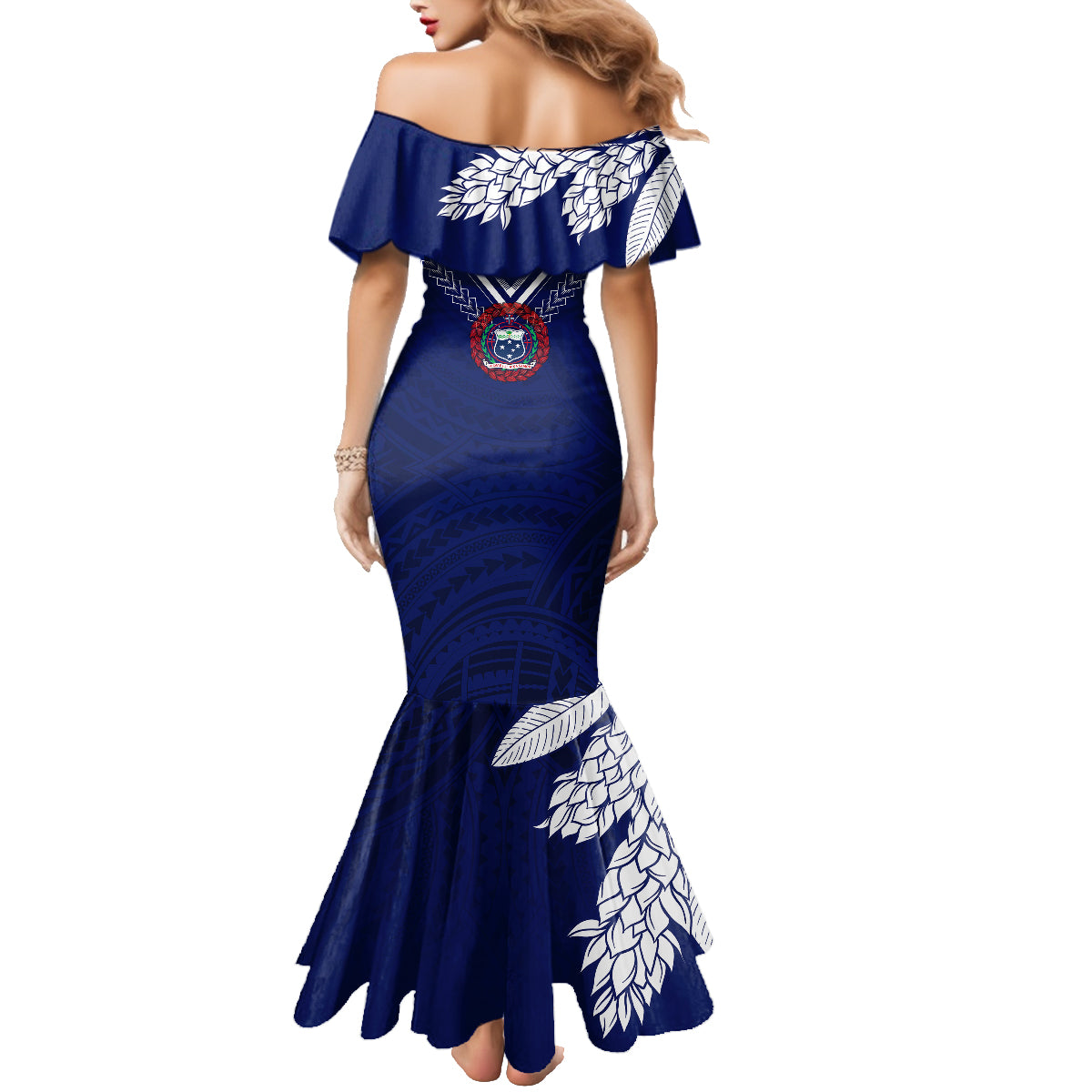 Personalised Samoa Rugby Family Matching Mermaid Dress and Hawaiian Shirt World Cup 2023 Siamupini Siva Tau LT7 - Polynesian Pride