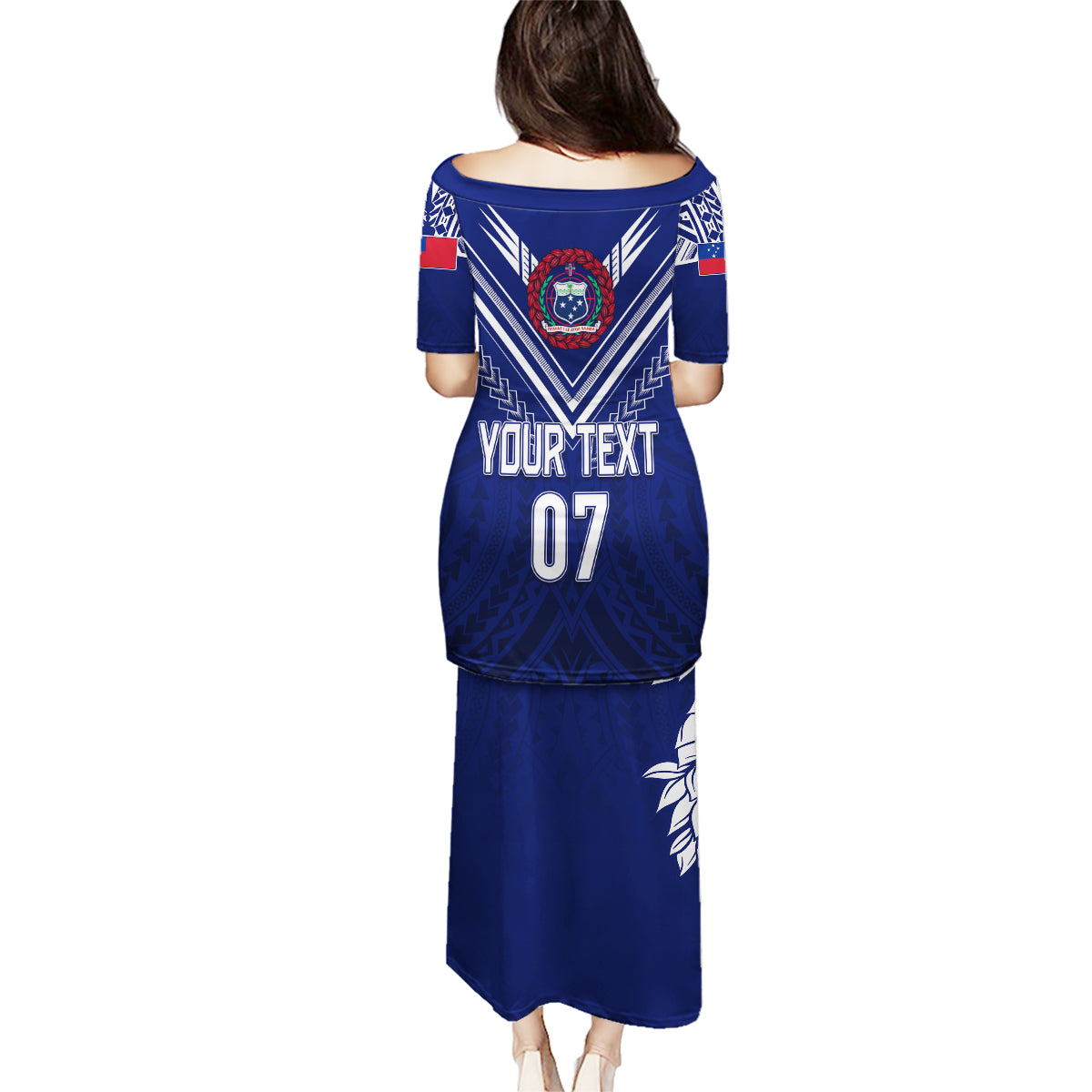 Personalised Samoa Rugby Family Matching Puletasi Dress and Hawaiian Shirt World Cup 2023 Siamupini Siva Tau LT7 - Polynesian Pride