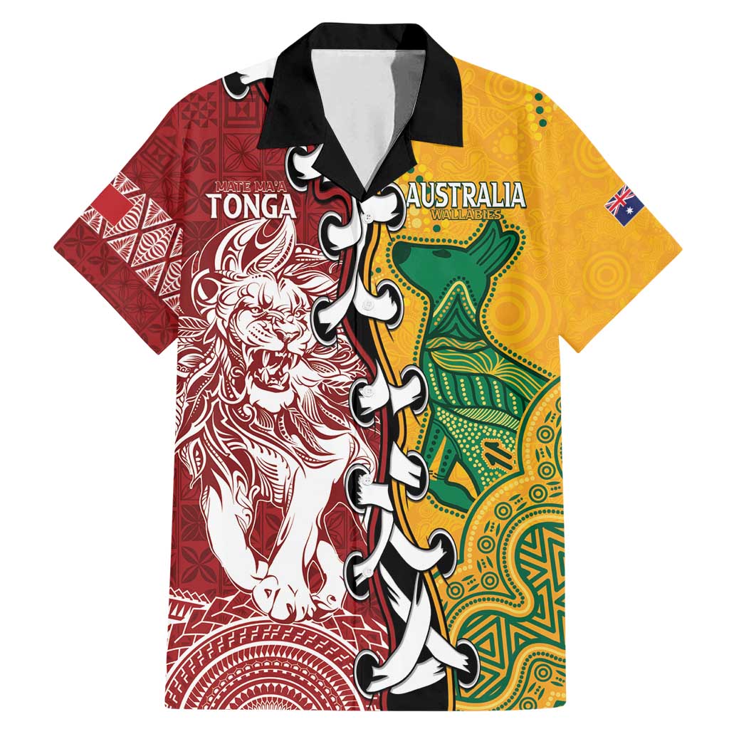 Mate Ma'a Tonga Vs Australia Rugby Personalized Family Matching Mermaid Dress and Hawaiian Shirt Special Mascots