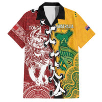 Mate Ma'a Tonga Vs Australia Rugby Personalized Family Matching Off Shoulder Short Dress and Hawaiian Shirt Special Mascots