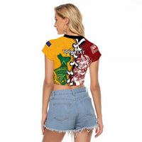 Mate Ma'a Tonga Vs Australia Rugby Personalized Raglan Cropped T Shirt Special Mascots