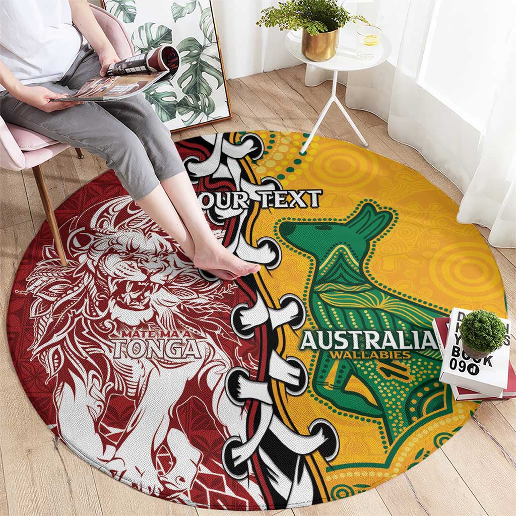 Mate Ma'a Tonga Vs Australia Rugby Personalized Round Carpet Special Mascots