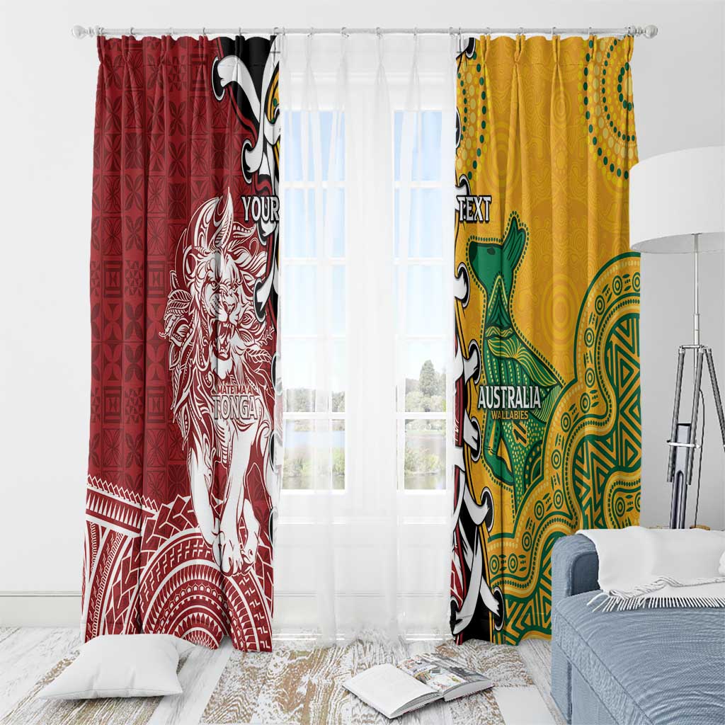 Mate Ma'a Tonga Vs Australia Rugby Personalized Window Curtain Special Mascots