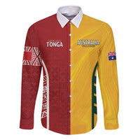 Australia - Tonga Rugby Custom Family Matching Summer Maxi Dress and Hawaiian Shirt Minimalist Dynamic