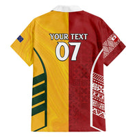 Australia - Tonga Rugby Custom Family Matching Tank Maxi Dress and Hawaiian Shirt Minimalist Dynamic