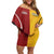 Australia - Tonga Rugby Custom Off Shoulder Short Dress Minimalist Dynamic