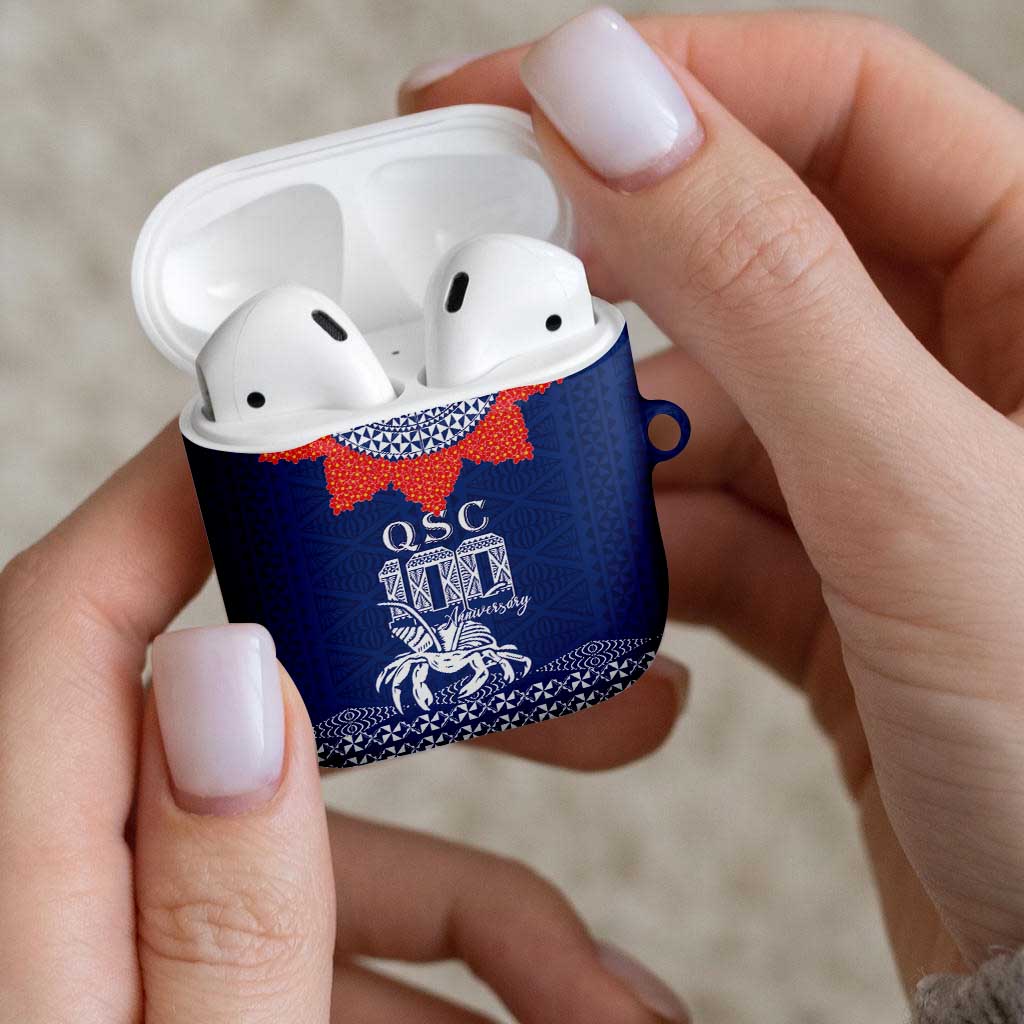 Queen Salote College 100 Years Anniversary AirPods Case Tonga QSC Royal Blue - Polynesian Pride