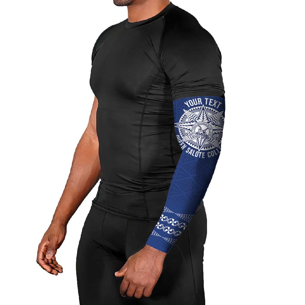 Queen Salote College 100 Years Anniversary Personalized Arm Sleeves Tonga QSC Royal Blue - Polynesian Pride