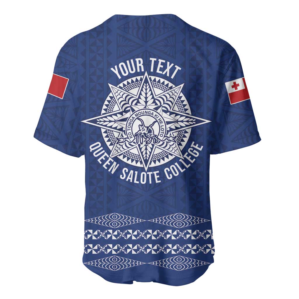 Queen Salote College 100 Years Anniversary Personalized Baseball Jersey Tonga QSC Royal Blue - Polynesian Pride