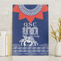 Queen Salote College 100 Years Anniversary Canvas Wall Art Tonga QSC Royal Blue LT7 Without Frame Royal Blue - Polynesian Pride