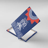 Queen Salote College 100 Years Anniversary Canvas Wall Art Tonga QSC Royal Blue LT7 With Frame Royal Blue - Polynesian Pride