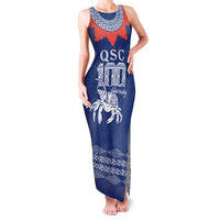 Queen Salote College 100 Years Anniversary Personalized Family Matching Tank Maxi Dress and Hawaiian Shirt Tonga QSC Royal Blue LT7 Mom's Dress Royal Blue - Polynesian Pride