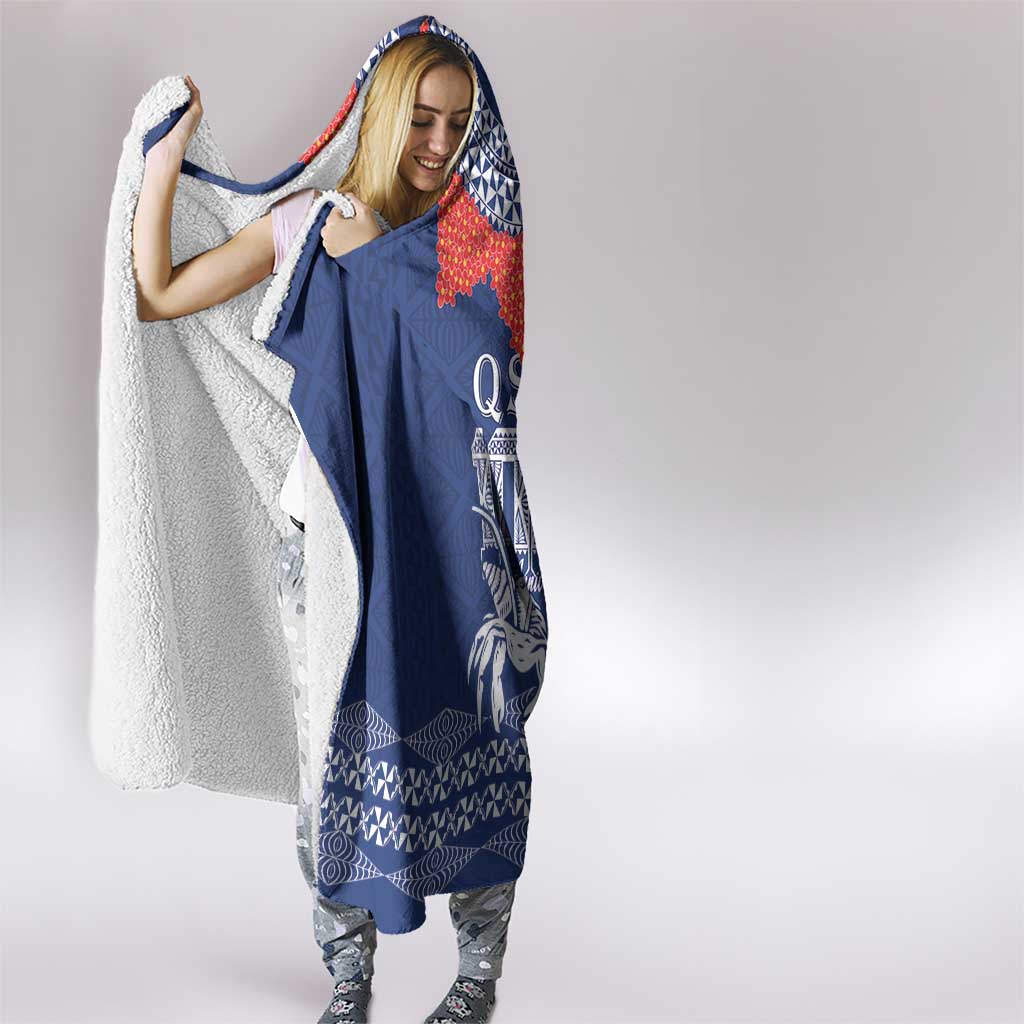 Queen Salote College 100 Years Anniversary Hooded Blanket Tonga QSC Royal Blue LT7 - Polynesian Pride