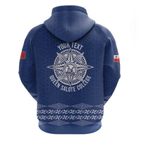 Queen Salote College 100 Years Anniversary Personalized Hoodie Tonga QSC Royal Blue - Polynesian Pride