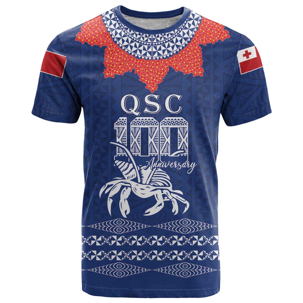 Queen Salote College 100 Years Anniversary Personalized T Shirt Tonga QSC Royal Blue LT7 Royal Blue - Polynesian Pride