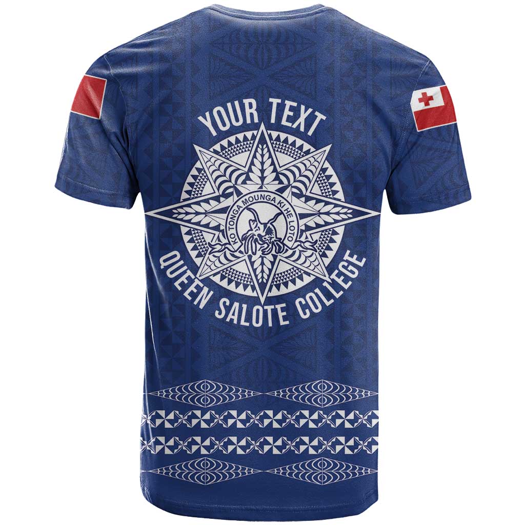 Queen Salote College 100 Years Anniversary Personalized T Shirt Tonga QSC Royal Blue LT7 - Polynesian Pride