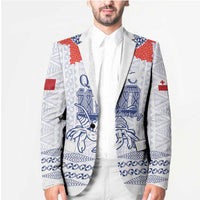 Queen Salote College 100 Years Anniversary Personalized Blazer Tonga QSC White - Polynesian Pride