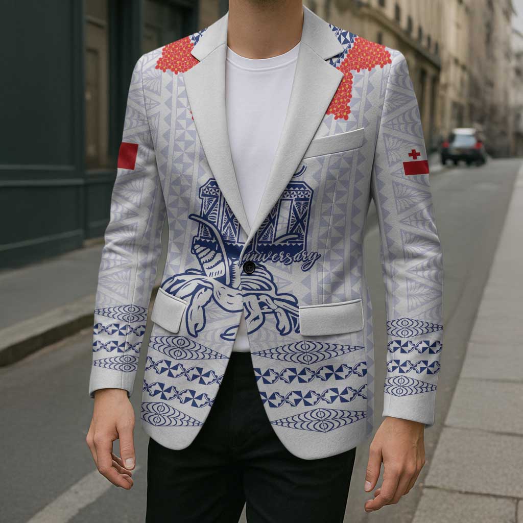 Queen Salote College 100 Years Anniversary Personalized Blazer Tonga QSC White - Polynesian Pride