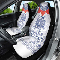 Queen Salote College 100 Years Anniversary Car Seat Cover Tonga QSC White LT7 - Polynesian Pride