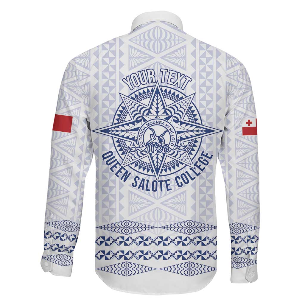 Queen Salote College 100 Years Anniversary Personalized Family Matching Puletasi and Hawaiian Shirt Tonga QSC White LT7 - Polynesian Pride