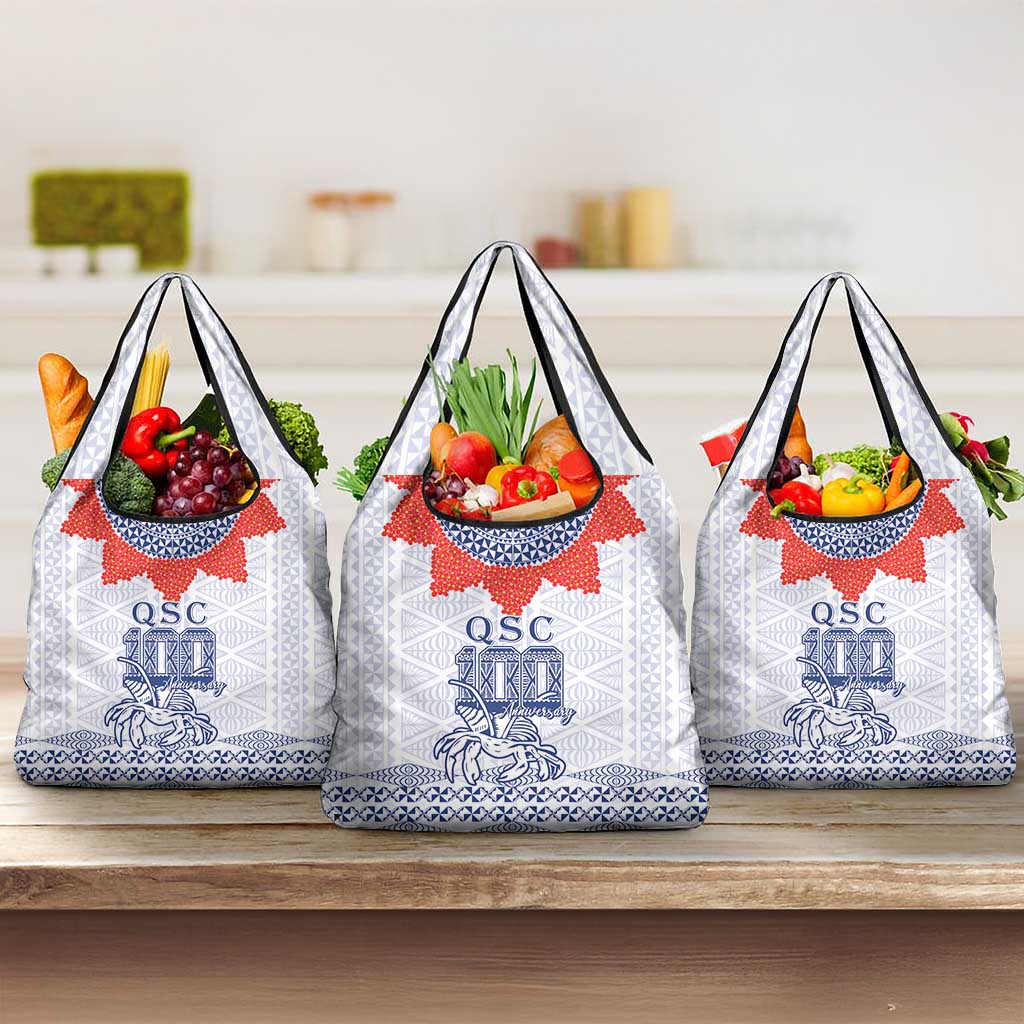 Queen Salote College 100 Years Anniversary Grocery Bag Tonga QSC White - Polynesian Pride