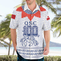Queen Salote College 100 Years Anniversary Personalized Hawaiian Shirt Tonga QSC White - Polynesian Pride