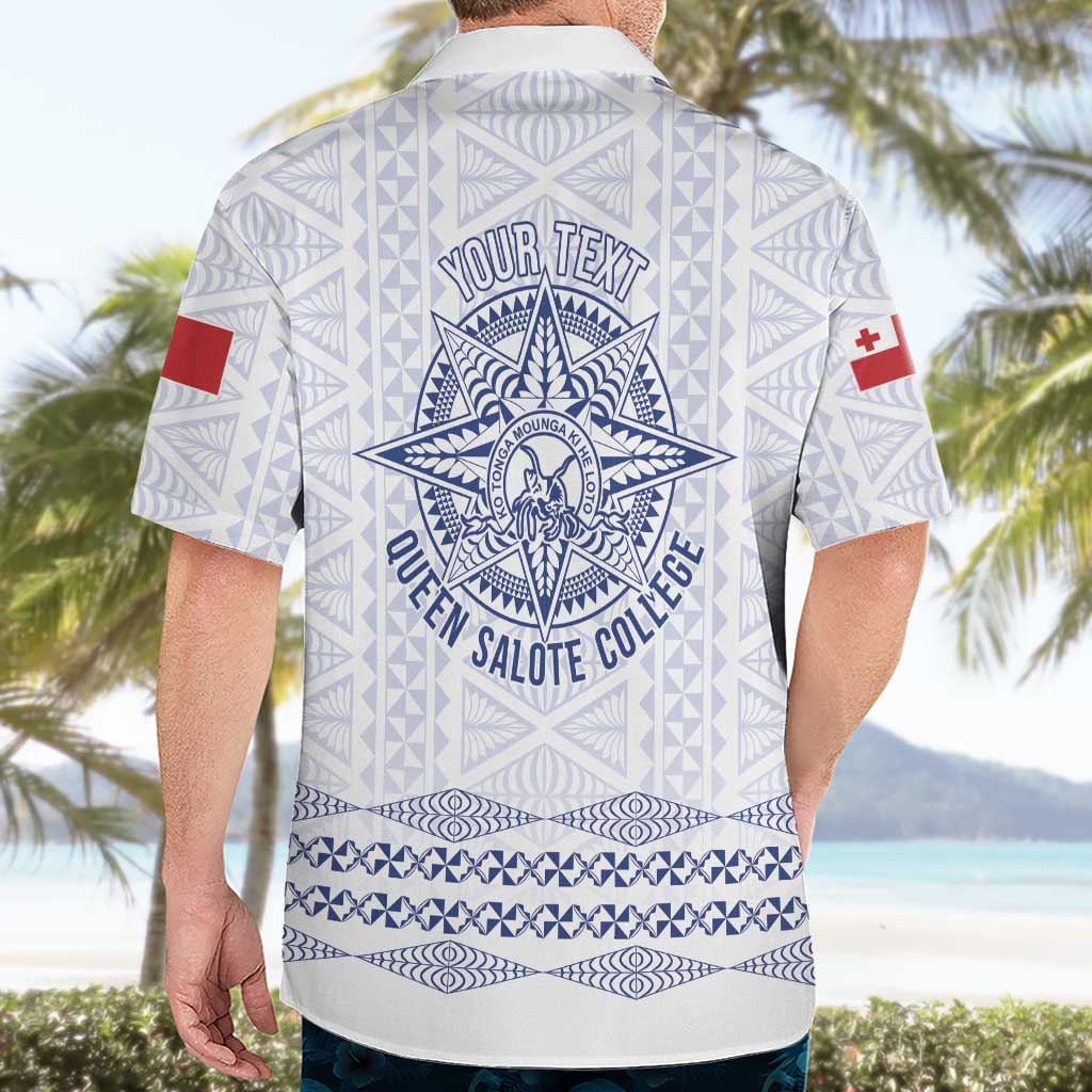 Queen Salote College 100 Years Anniversary Personalized Hawaiian Shirt Tonga QSC White - Polynesian Pride