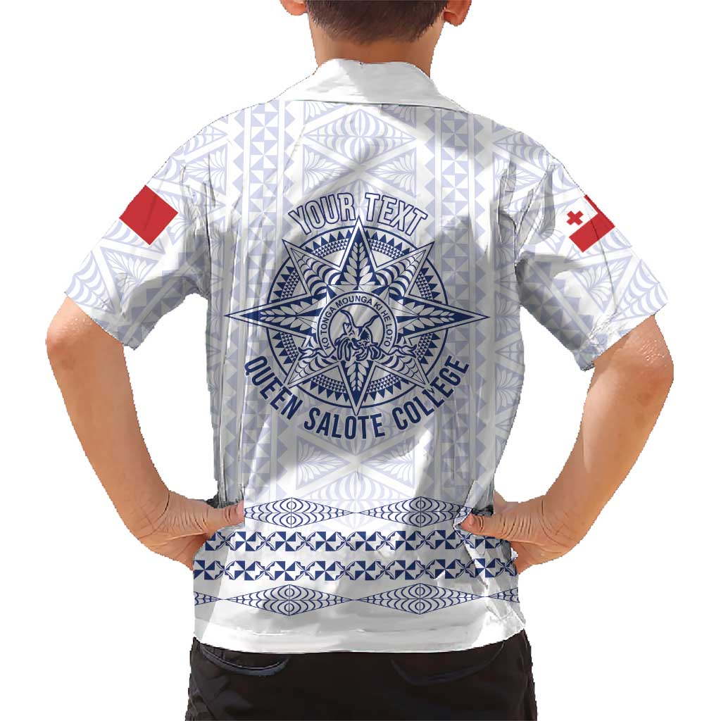 Queen Salote College 100 Years Anniversary Personalized Hawaiian Shirt Tonga QSC White - Polynesian Pride