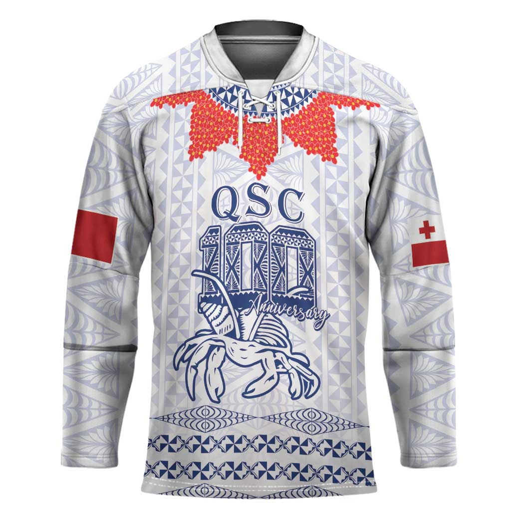 Queen Salote College 100 Years Anniversary Personalized Hockey Jersey Tonga QSC White - Polynesian Pride