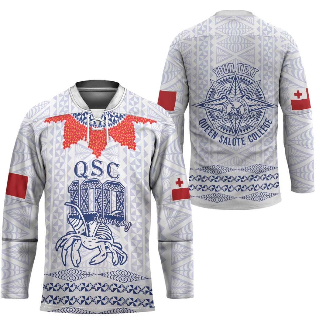 Queen Salote College 100 Years Anniversary Personalized Hockey Jersey Tonga QSC White - Polynesian Pride