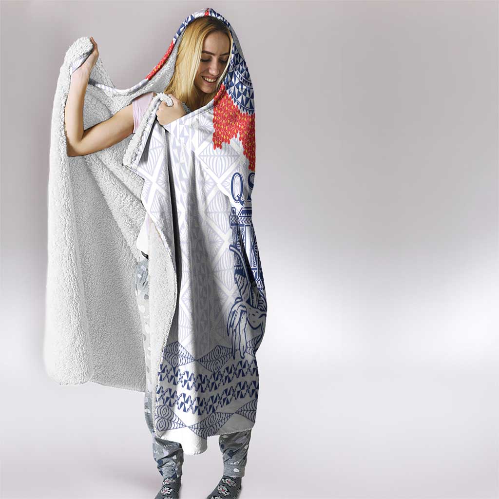 Queen Salote College 100 Years Anniversary Hooded Blanket Tonga QSC White - Polynesian Pride