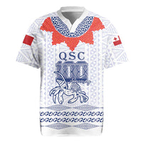 Queen Salote College 100 Years Anniversary Personalized Rugby Jersey Tonga QSC White - Polynesian Pride