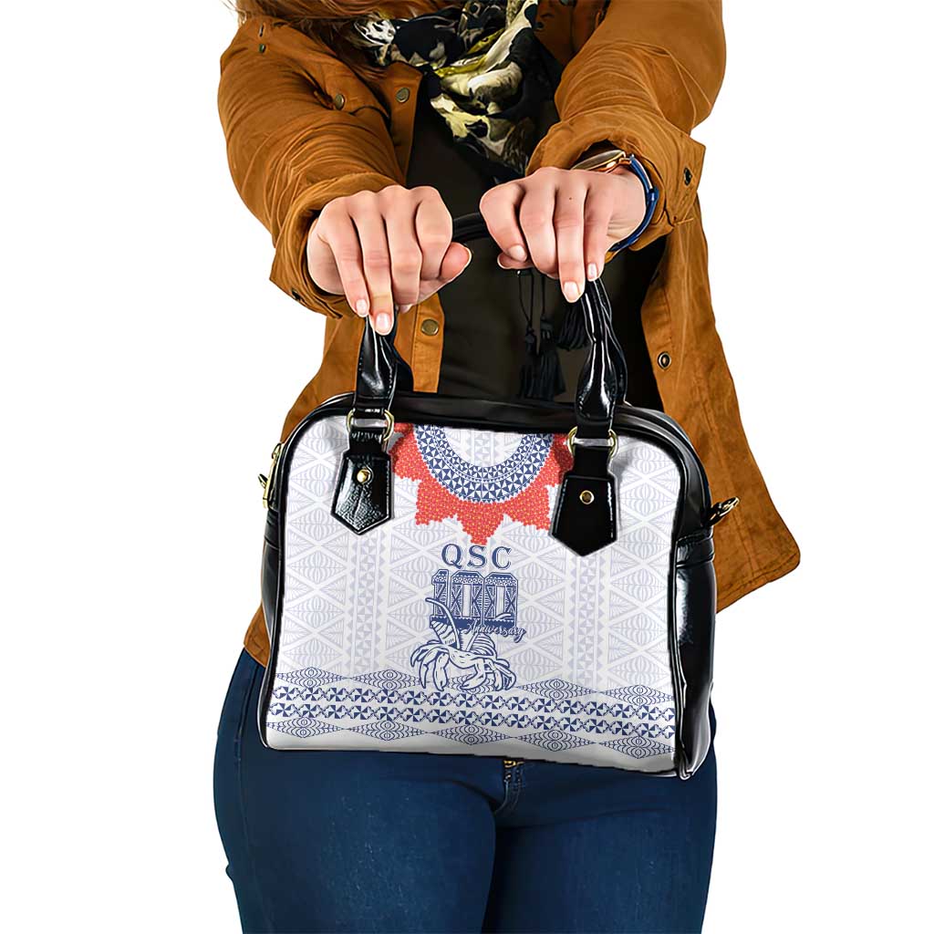 Queen Salote College 100 Years Anniversary Shoulder Handbag Tonga QSC White - Polynesian Pride