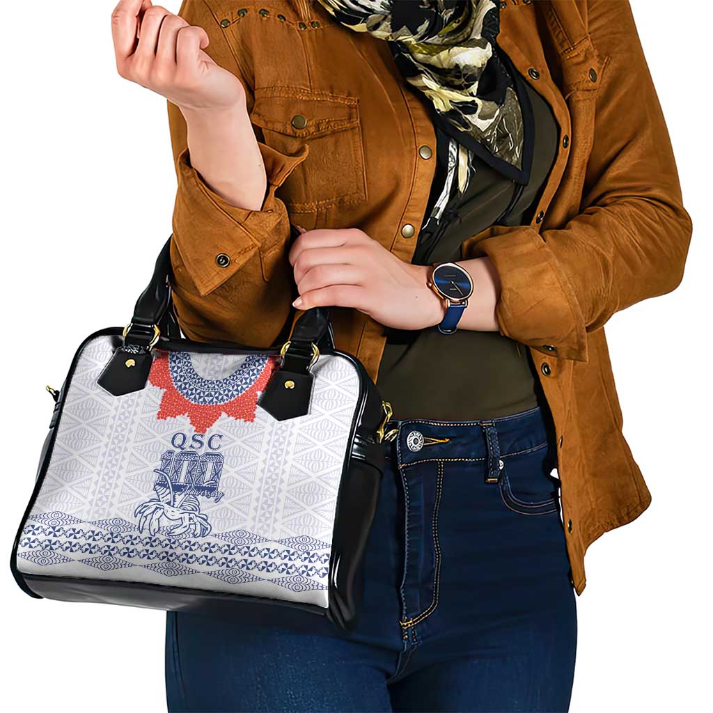 Queen Salote College 100 Years Anniversary Shoulder Handbag Tonga QSC White - Polynesian Pride