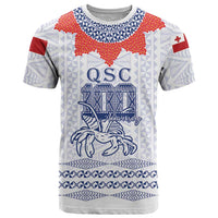Queen Salote College 100 Years Anniversary Personalized T Shirt Tonga QSC White - Polynesian Pride