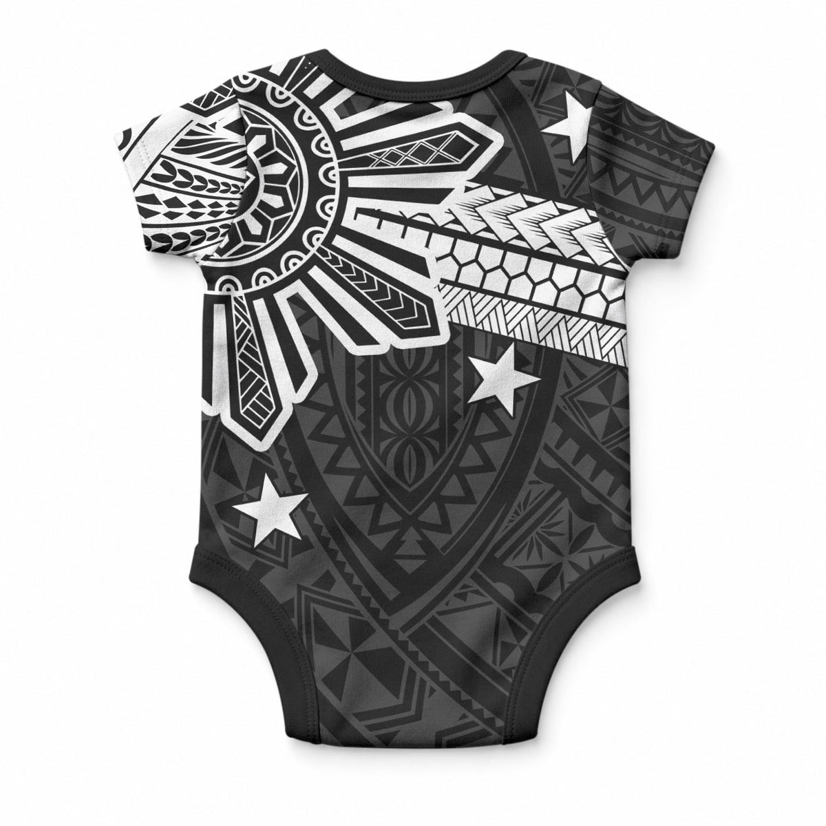 Personalised Philippines Baby Onesie Tribal Sun