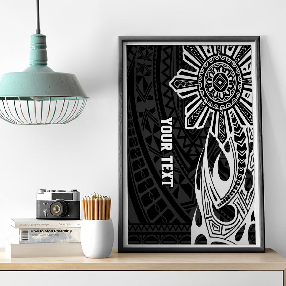 Personalised Philippines Canvas Wall Art Tribal Sun LT7 - Polynesian Pride