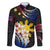 Personalised Philippines Tribal Family Matching Long Sleeve Bodycon Dress and Hawaiian Shirt Mix Plumeria - Flag Colors LT7 Dad's Shirt - Long Sleeve Black - Polynesian Pride