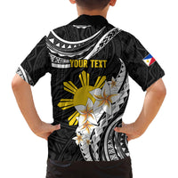 Personalised Philippines Tribal Family Matching Off Shoulder Short Dress and Hawaiian Shirt Mix Plumeria LT7 - Polynesian Pride