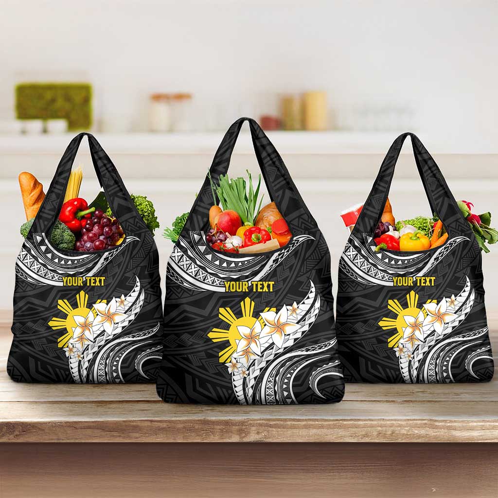 Personalised Philippines Tribal Grocery Bag Mix Plumeria