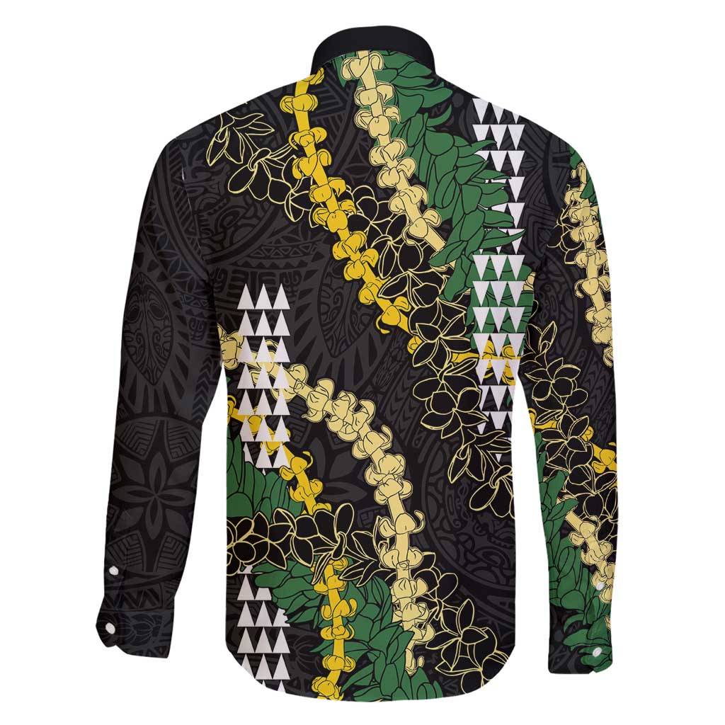 Hawaii Aloha Kakau Family Matching Puletasi and Hawaiian Shirt Puakenikeni and Maile Lei Twist LT7 - Polynesian Pride