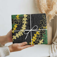 Hawaii Puakenikeni - Maile Lei Wrapping Paper Obsidian Black