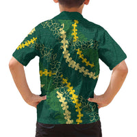Hawaii Puakenikeni - Maile Lei Family Matching Off Shoulder Maxi Dress and Hawaiian Shirt Sage Green LT7 - Polynesian Pride