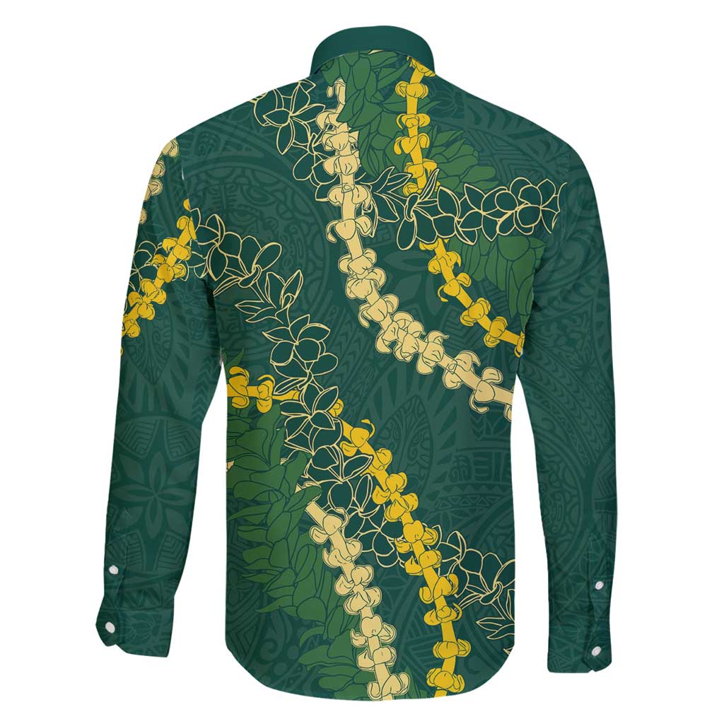 Hawaii Puakenikeni - Maile Lei Family Matching Puletasi and Hawaiian Shirt Sage Green LT7 - Polynesian Pride