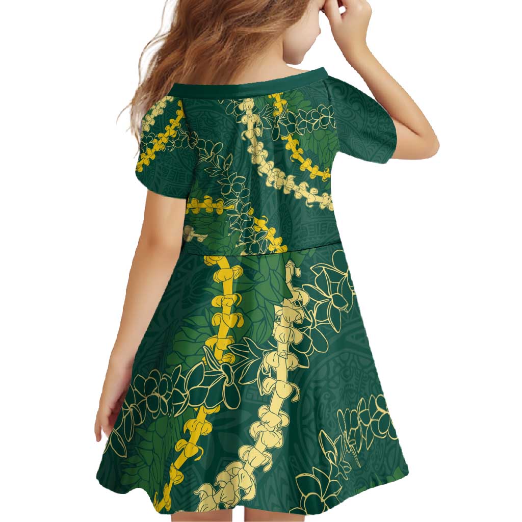 Hawaii Puakenikeni - Maile Lei Family Matching Summer Maxi Dress and Hawaiian Shirt Sage Green LT7 - Polynesian Pride