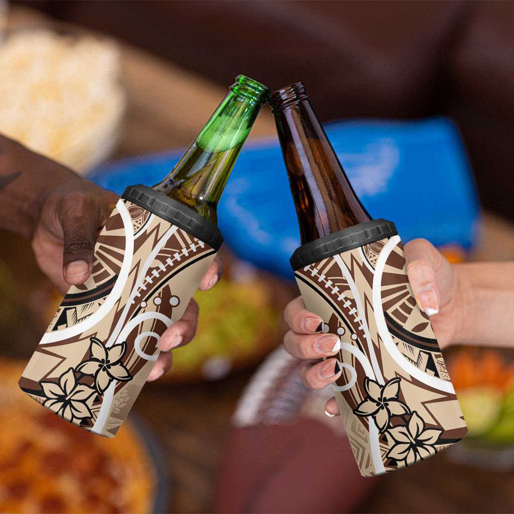 Samoa Siapo Classic Motif 4 in 1 Can Cooler Tumbler Manuia le tutoatasi o Samoa Independence