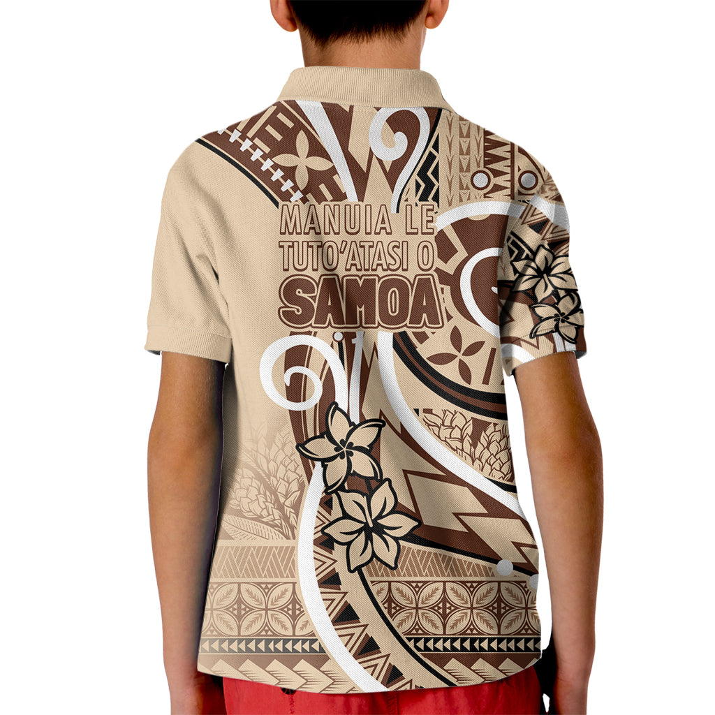 Samoa Siapo Classic Motif Kid Polo Shirt Manuia le tuto’atasi o Samoa Independence