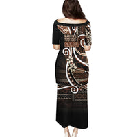 Samoa Siapo Classic Motif Family Matching Puletasi and Hawaiian Shirt Manuia le tutoatasi o Samoa Independence Black Style LT7 - Polynesian Pride