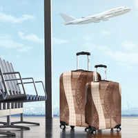 Polynesian Tribal Pattern Patchwork Picturesque Luggage Cover Mocha